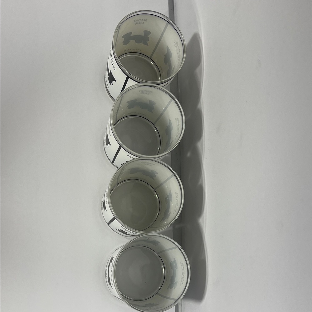 Monopoly Drinking Glasses Set of four- Train-Railroad-Game Night - Picture 5 of 6
